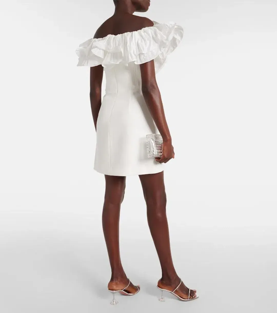π€ Rebecca Vallance Tessa Ruffled Mini Dress β Ivory White β Size 10 (AU) π€ RACES!!! for rent on The Volte - main image