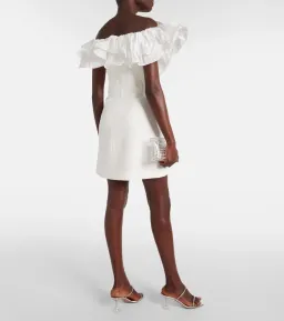 π€ Rebecca Vallance Tessa Ruffled Mini Dress β Ivory White β Size 10 (AU) π€ RACES!!! for rent on The Volte - image 3