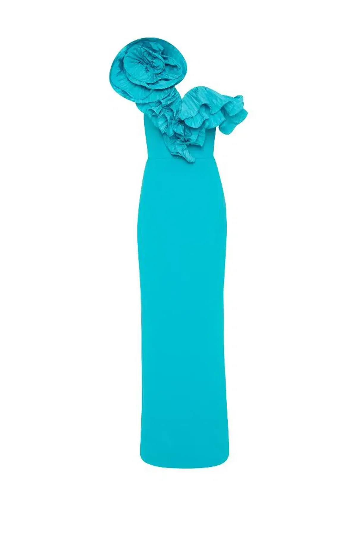 🩵 Rebecca Vallance Ella Gown – Turquoise Blue – Size 6 AU - Ruffle Maxi Dress🩵 - Image 10