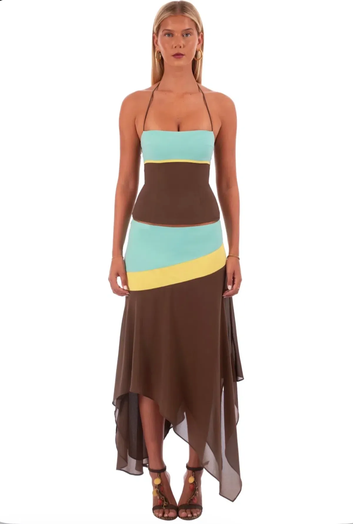 I am Delilah Iris Corset & Skirt Set in Mocha Size XS - Image 2