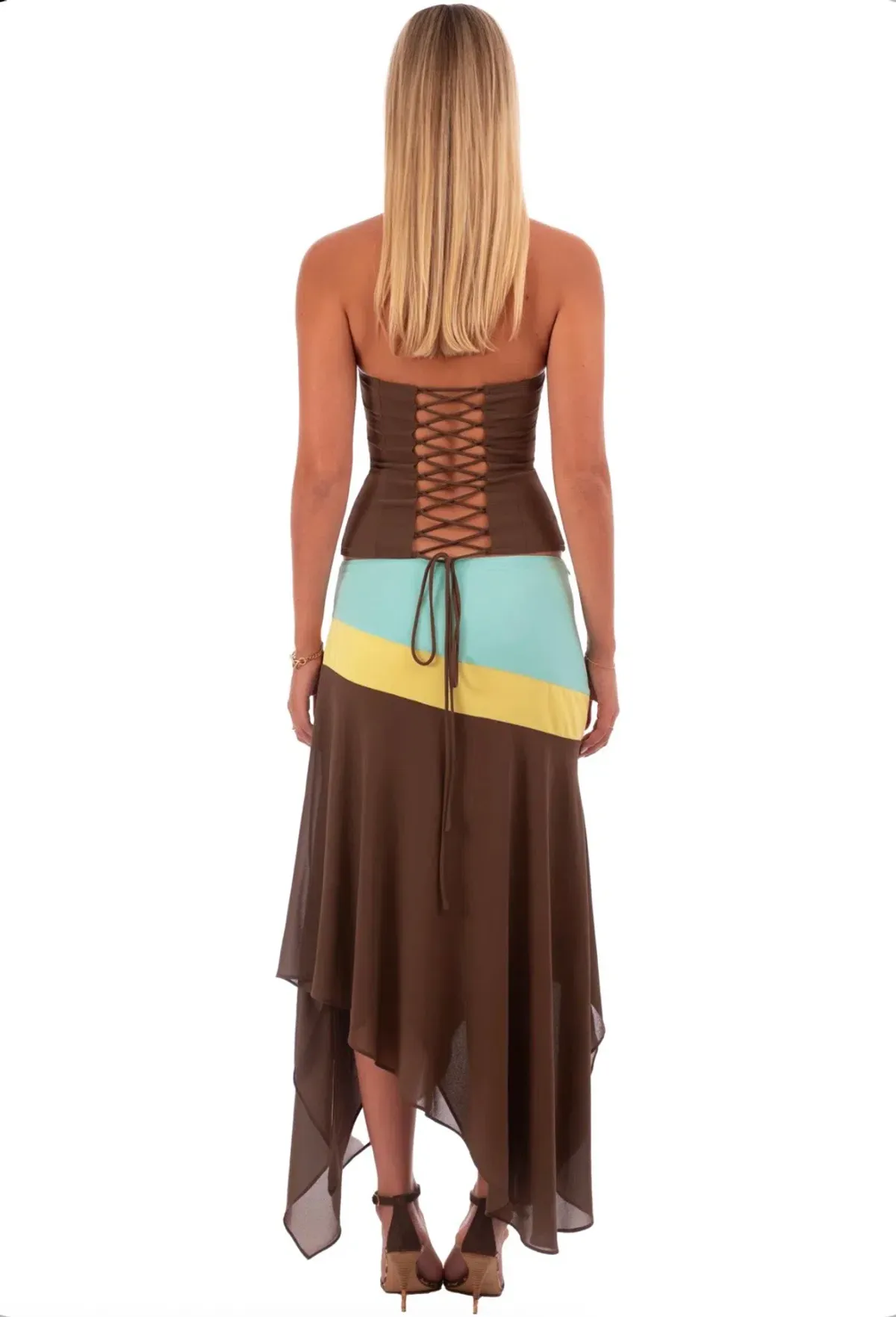 I am Delilah Iris Corset & Skirt Set in Mocha Size XS - Image 4