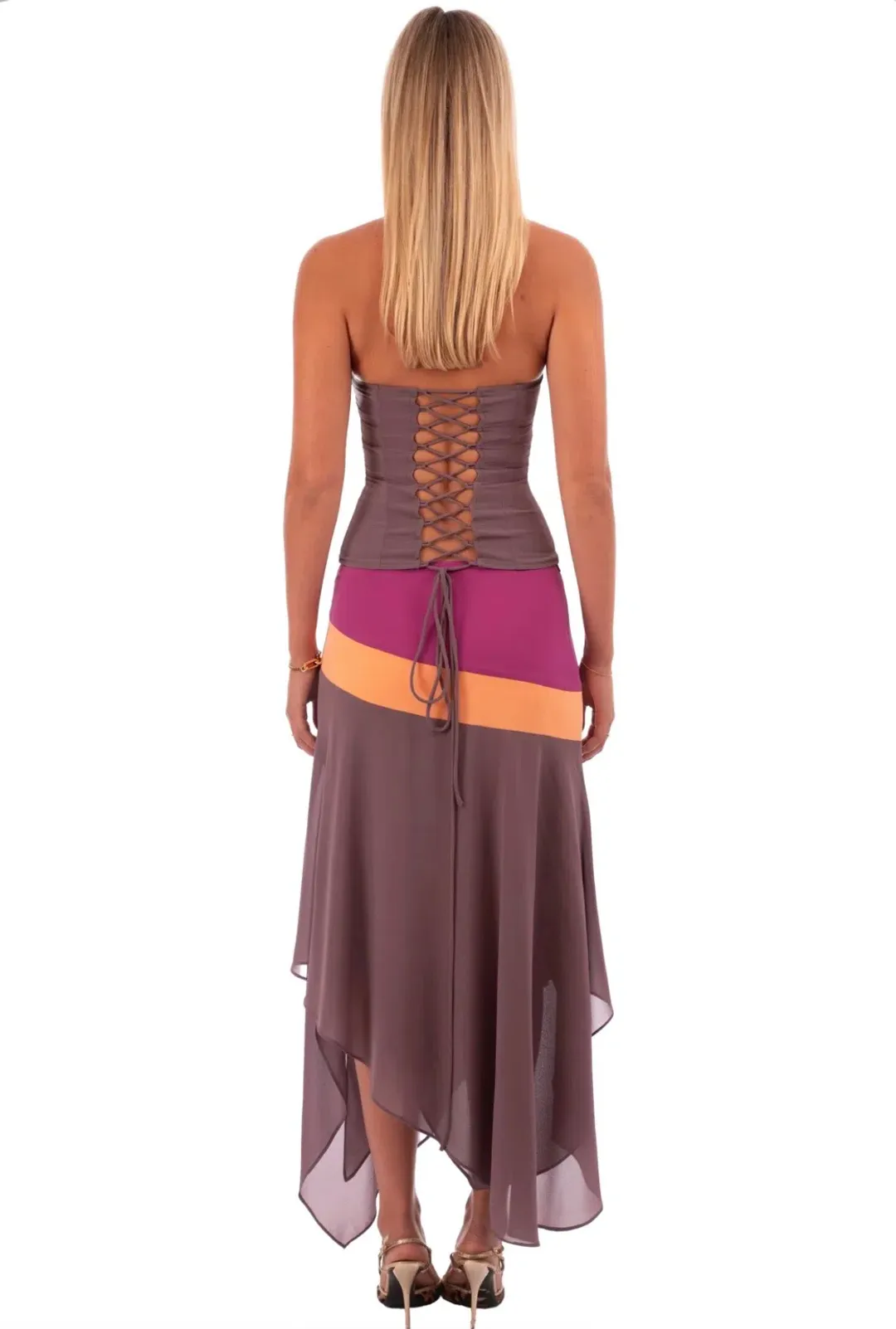 I am Delilah Iris Corset & Skirt Set in Mauve Size S for rent on The Volte - main image