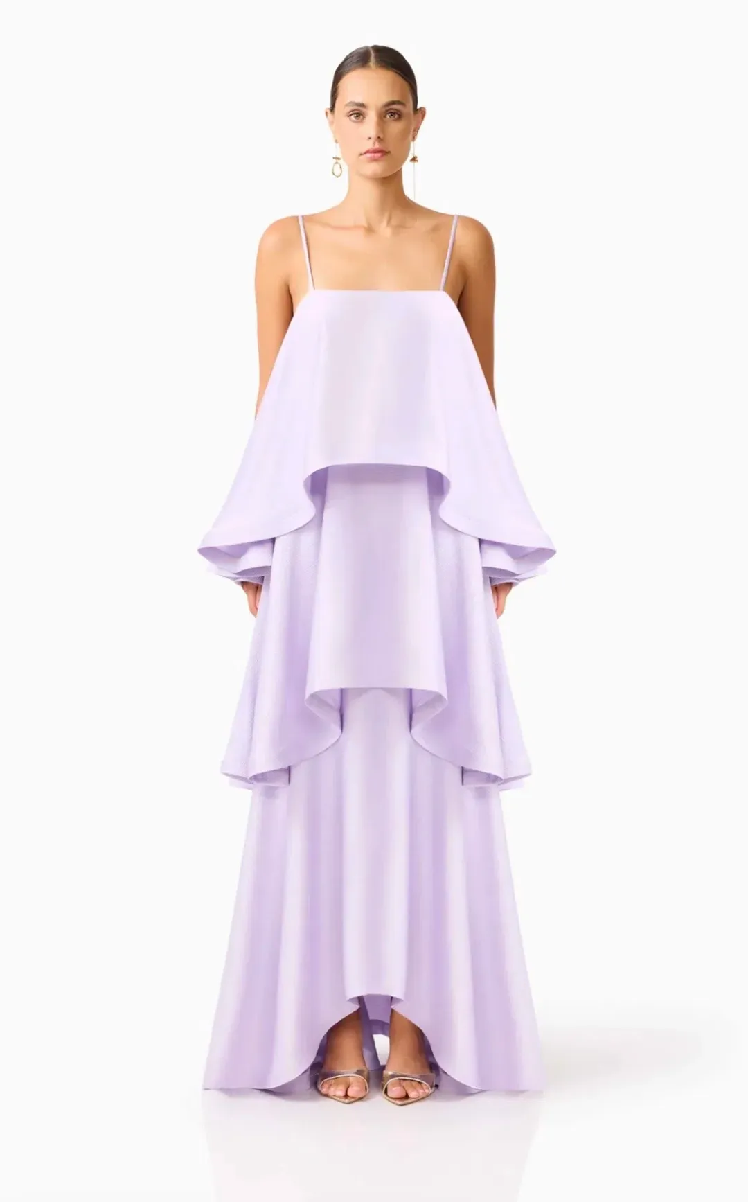 Elliatt Tilly Tiered Maxi Dress in Purple Size XS for rent on The Volte - main image