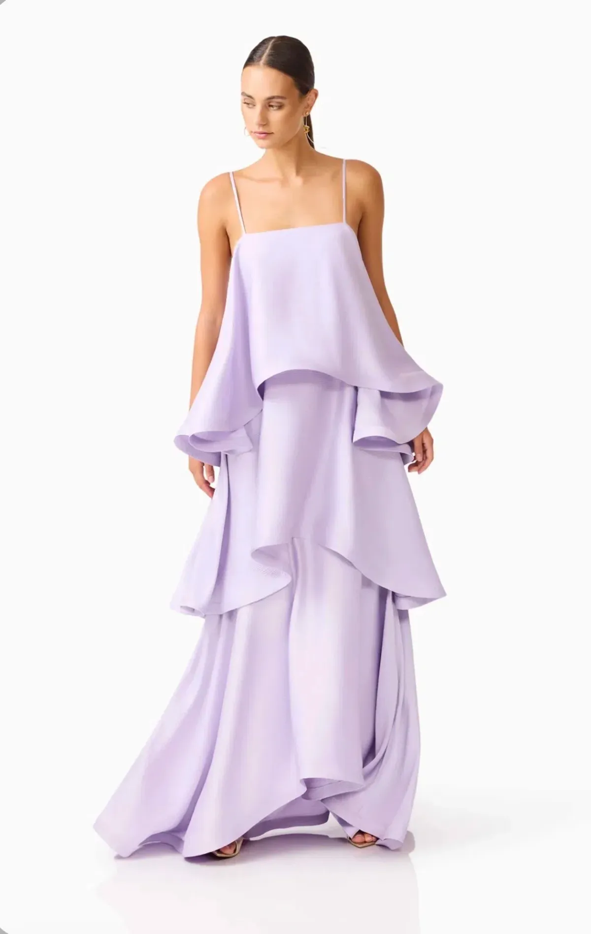Elliatt Tilly Tiered Maxi Dress in Purple Size XS - Image 2
