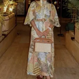 Zimmermann Brightside Patchwork Batik Midi Dress Size 1 / 10 AU for rent on The Volte - image 2