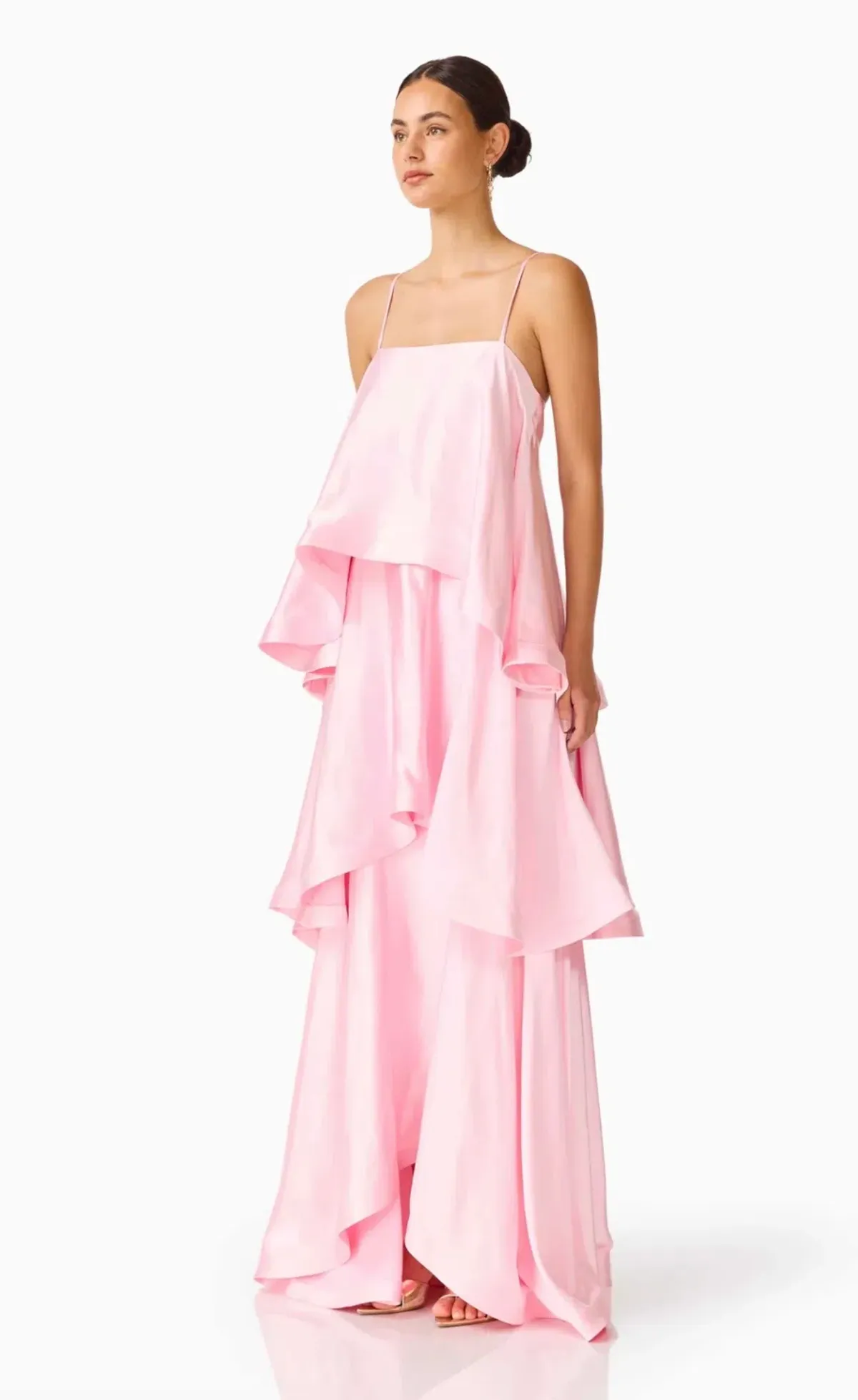 Elliatt Tilly Tiered Maxi Dress in Pale Pink Size S - Image 3