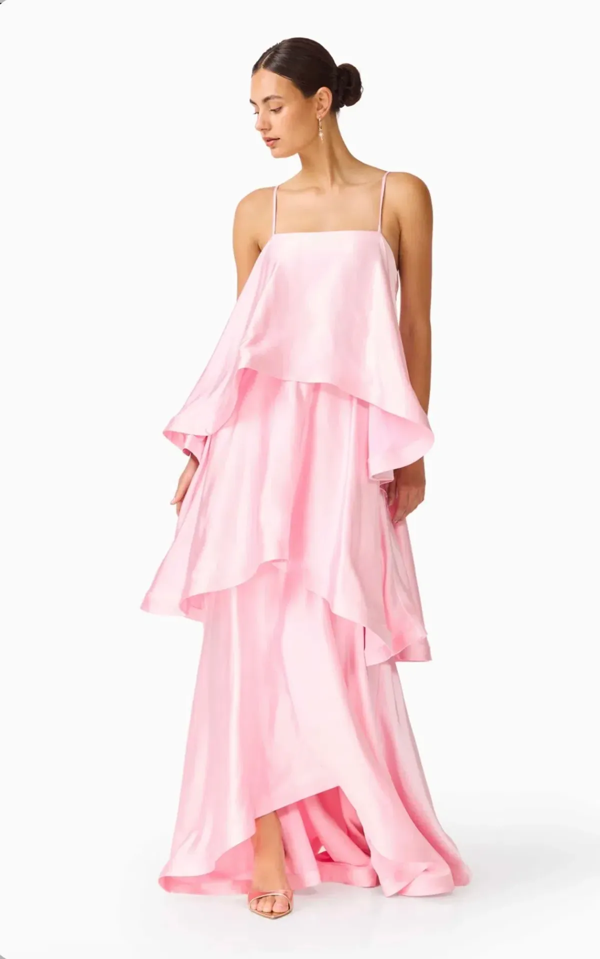 Elliatt Tilly Tiered Maxi Dress in Pale Pink Size S - Image 2