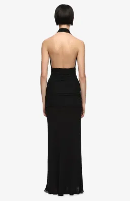 CASSIS DRAPE MAXI DRESS | BLACK - SIZE 10 for rent on The Volte - image 3