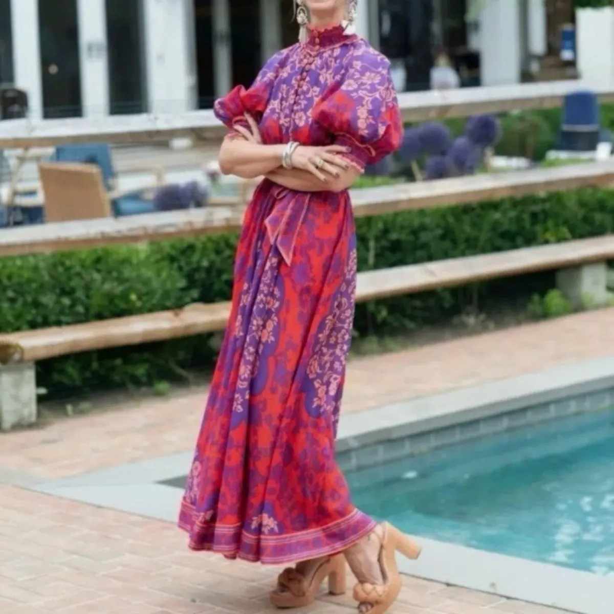 Zimmermann Raie Swing Maxi Dress Size 3 / 14 AU - Image 5