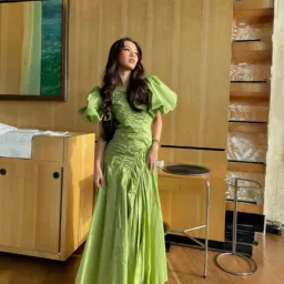AJE Green Siren Midi Dress Size AU 8 for rent on The Volte - image 1