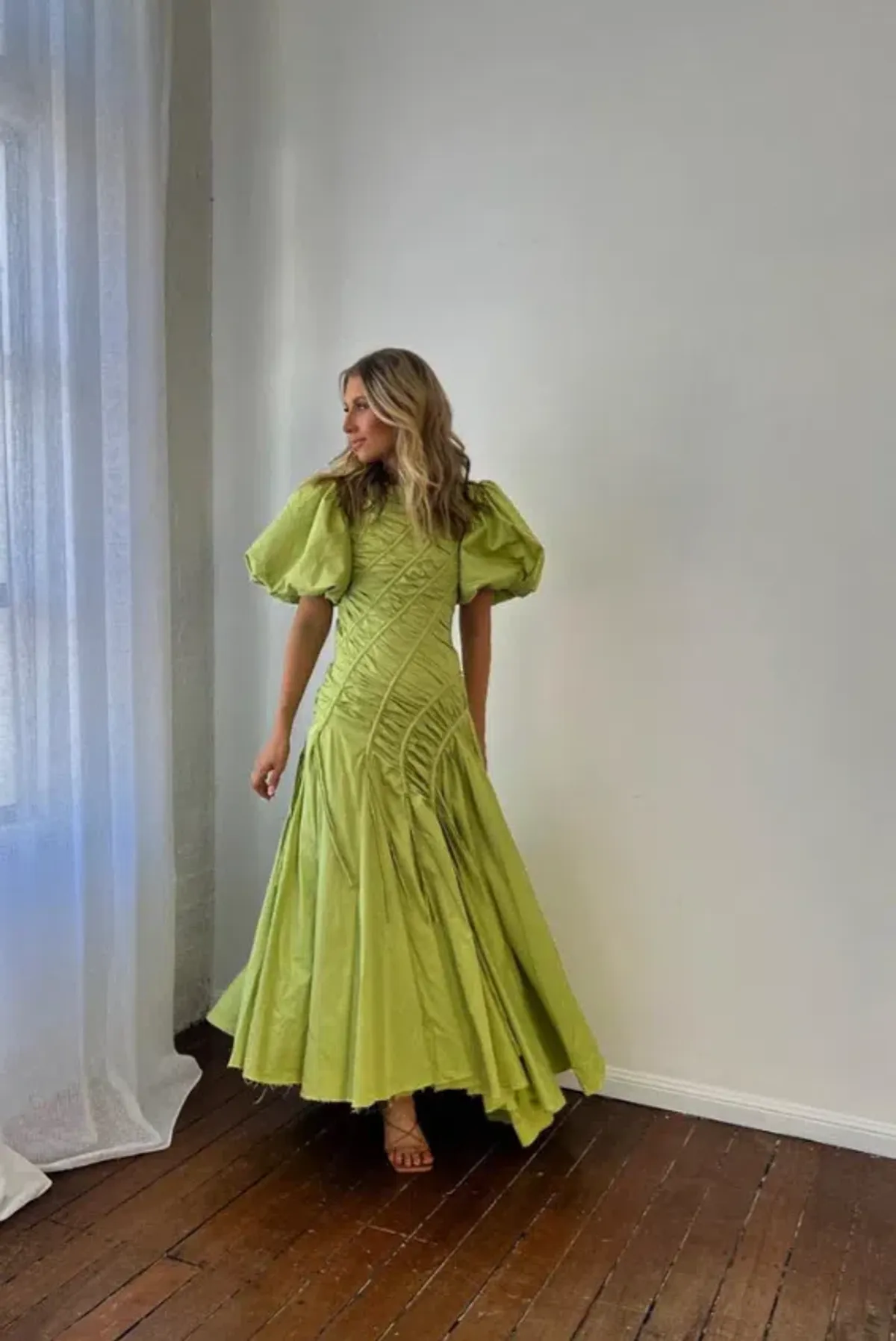 AJE Green Siren Midi Dress Size AU 8 - Image 2