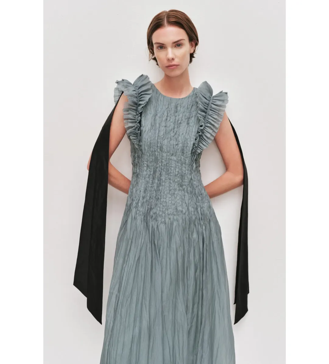 Aje Mathilde Maxi Dress Duck Egg Size 10 for rent on The Volte - main image