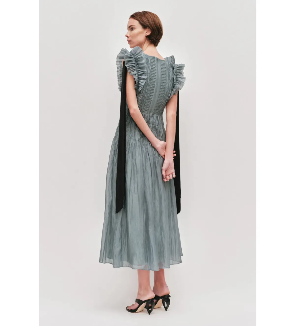 Aje Mathilde Maxi Dress Duck Egg Size 10 - Image 4