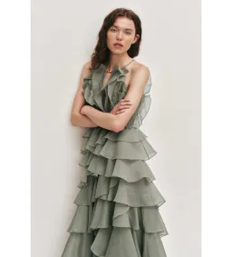 Aje Cleo Gown Moss Size 10 for rent on The Volte - image 2