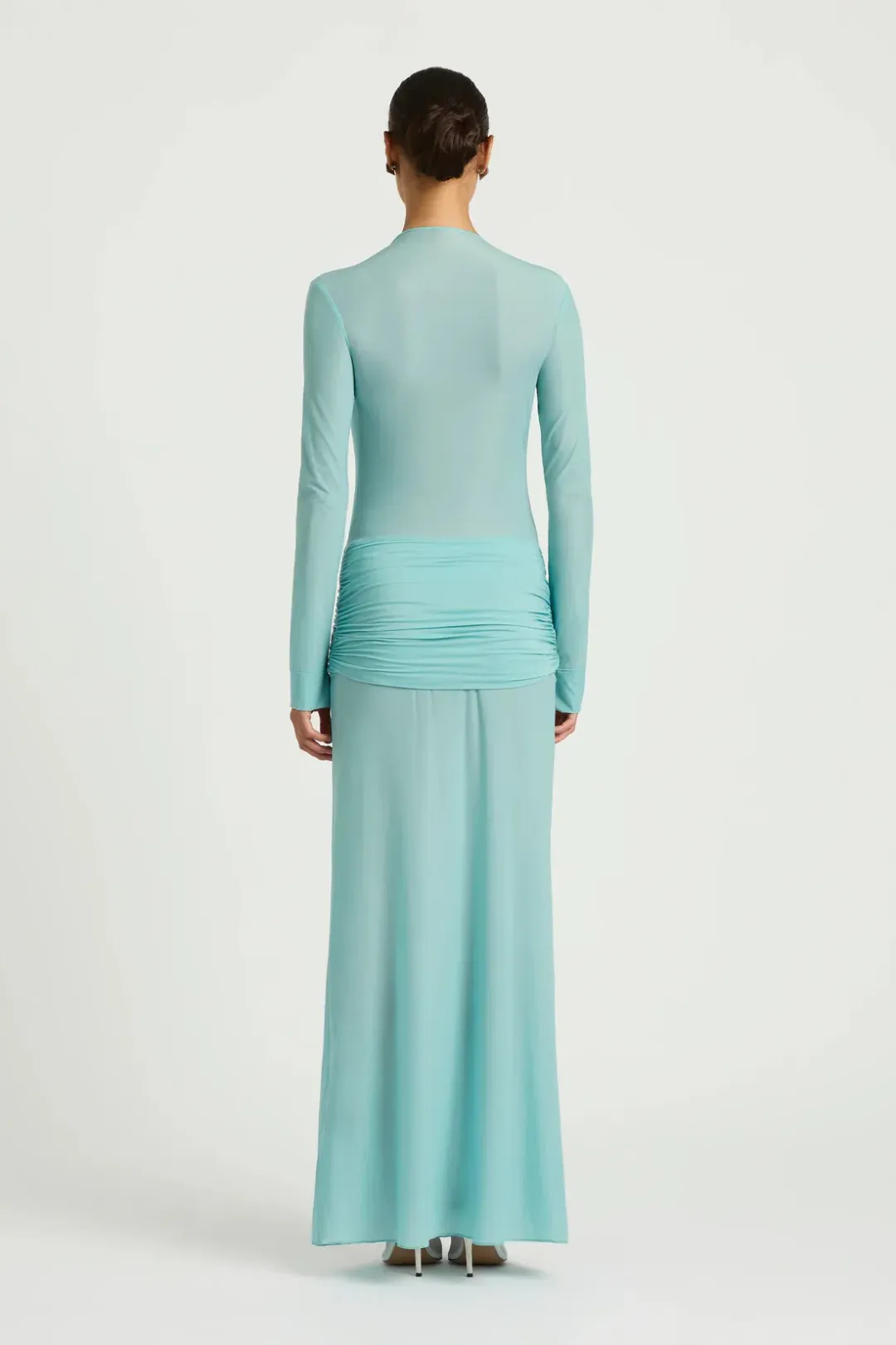 Benni Zuri Maxi Long Sleeve Dress Blue for rent on The Volte - main image