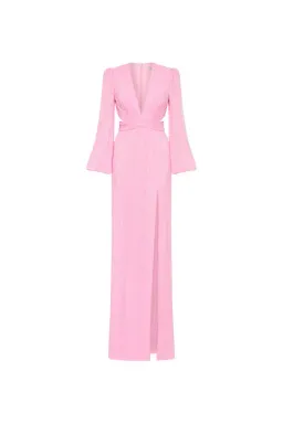 π Rebecca Vallance Amal Cut-Out Gown in Pink β Size 6 AU - Long Sleeve Maxi Dress π for rent on The Volte - image 5