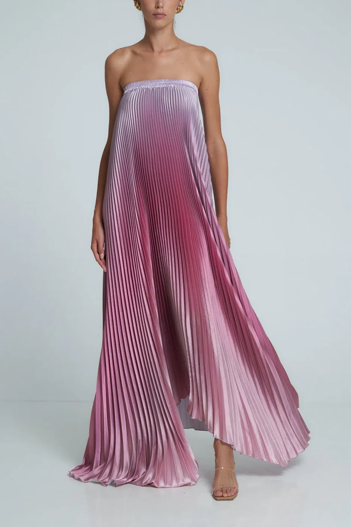L'idee Bisous Strapless Gown Mauve Ombre Size 8 - Image 1