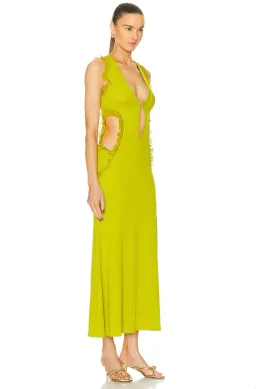 Christopher Esber Limeade Carina Plunge Dress - Size 10 AU for rent on The Volte - image 2