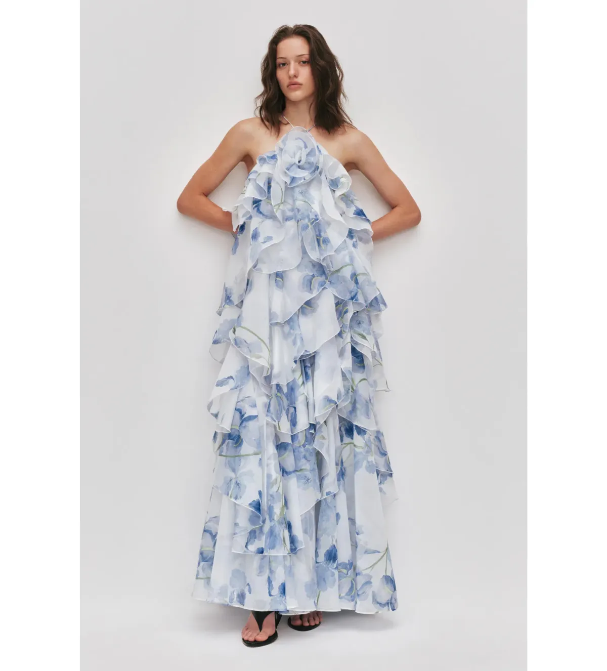 Aje Pandorea Layered Maxi Dress in Iris Size AU8 - Image 1