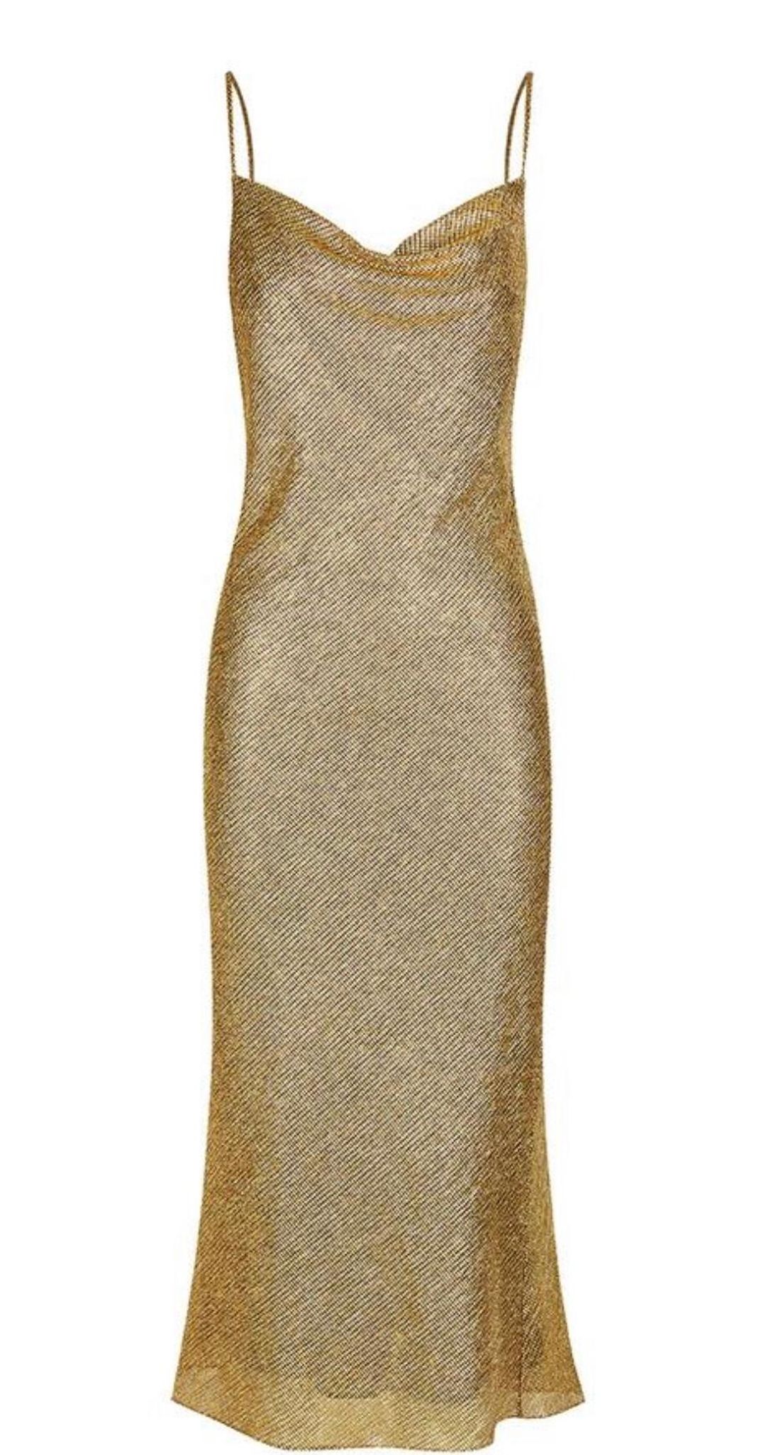 Cleo Bias Cowl Midi Dress for rent on The Volte - main image