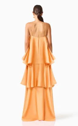 Elliatt Tilly Tiered Maxi Dress in Orange Size S for rent on The Volte - image 4