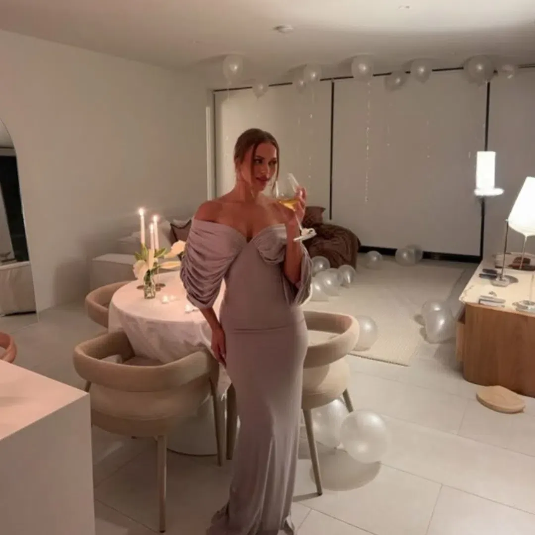 Ance Gria Neve Dress - Grey Size Large for rent on The Volte - main image
