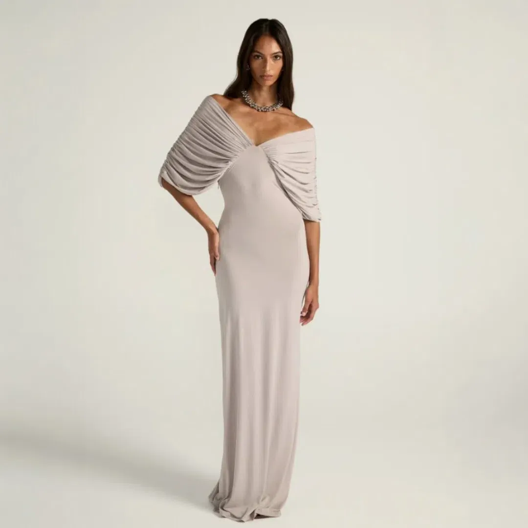 Ance Gria Neve Dress - Grey Size Large for rent on The Volte - main image
