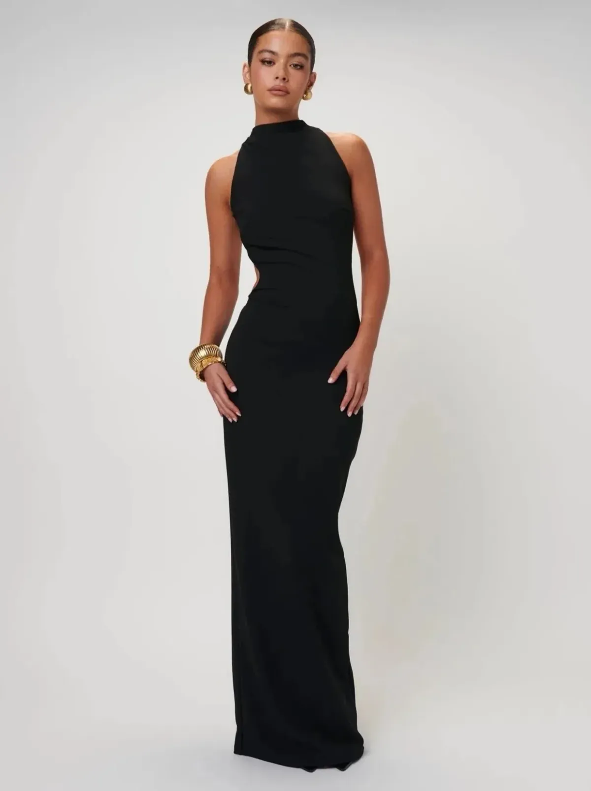 EFFIE KATS AMBRE GOWN BLACK SIZE 6 (XS) - Image 1