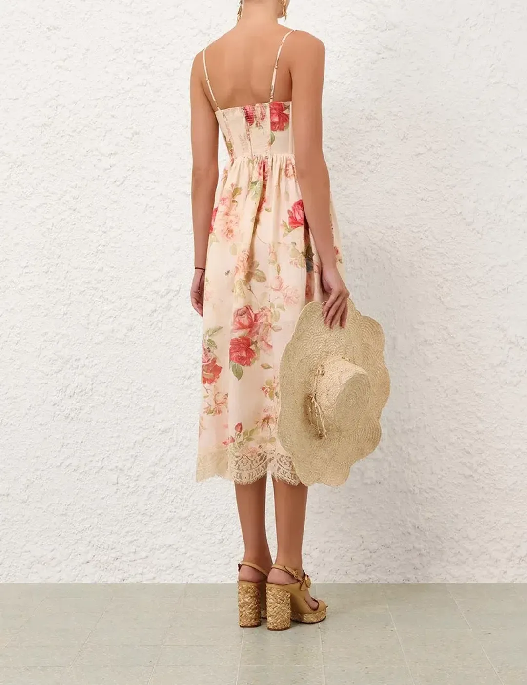 Zimmermann Roselight Picnic Midi Dress - size 1 for rent on The Volte - main image