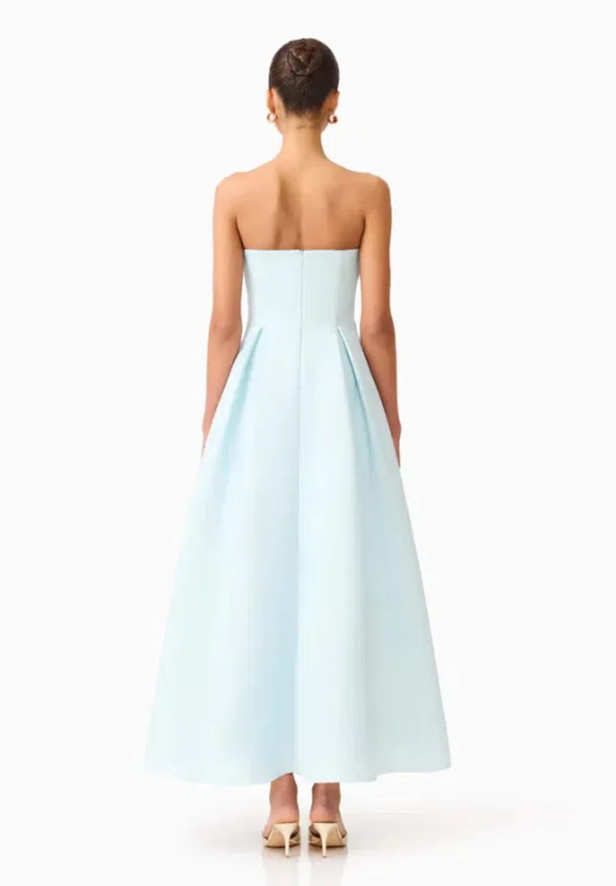 Elliatt Harper Strapless Gown in Baby Blue Floral Size Small - Image 5