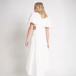 AJE Siren Midi Dress White Size 8 for rent on The Volte - image 3