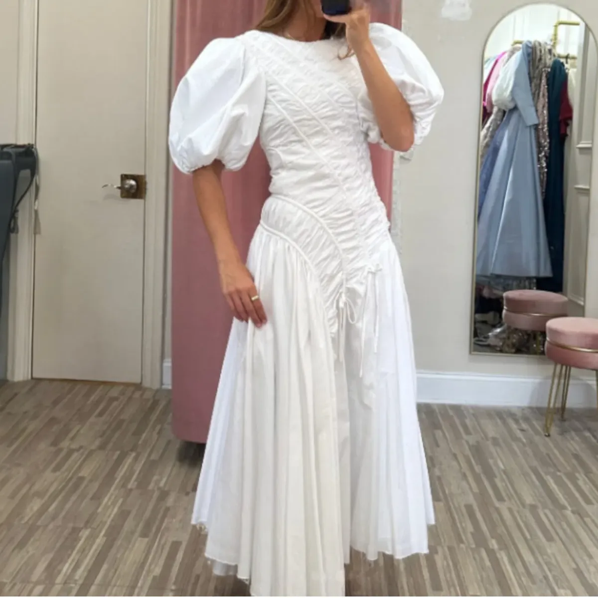 AJE Siren Midi Dress White Size 8 - Image 2