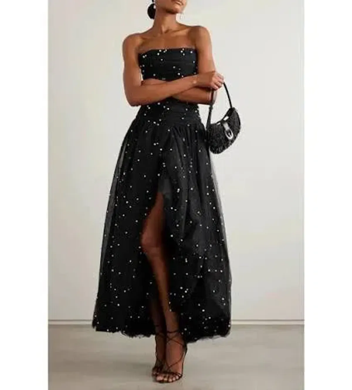 π€π€ NEW AJE Juniper Gown β Black & White β Size 8 strapless beaded formal maxi dress π€π€ - Image 3