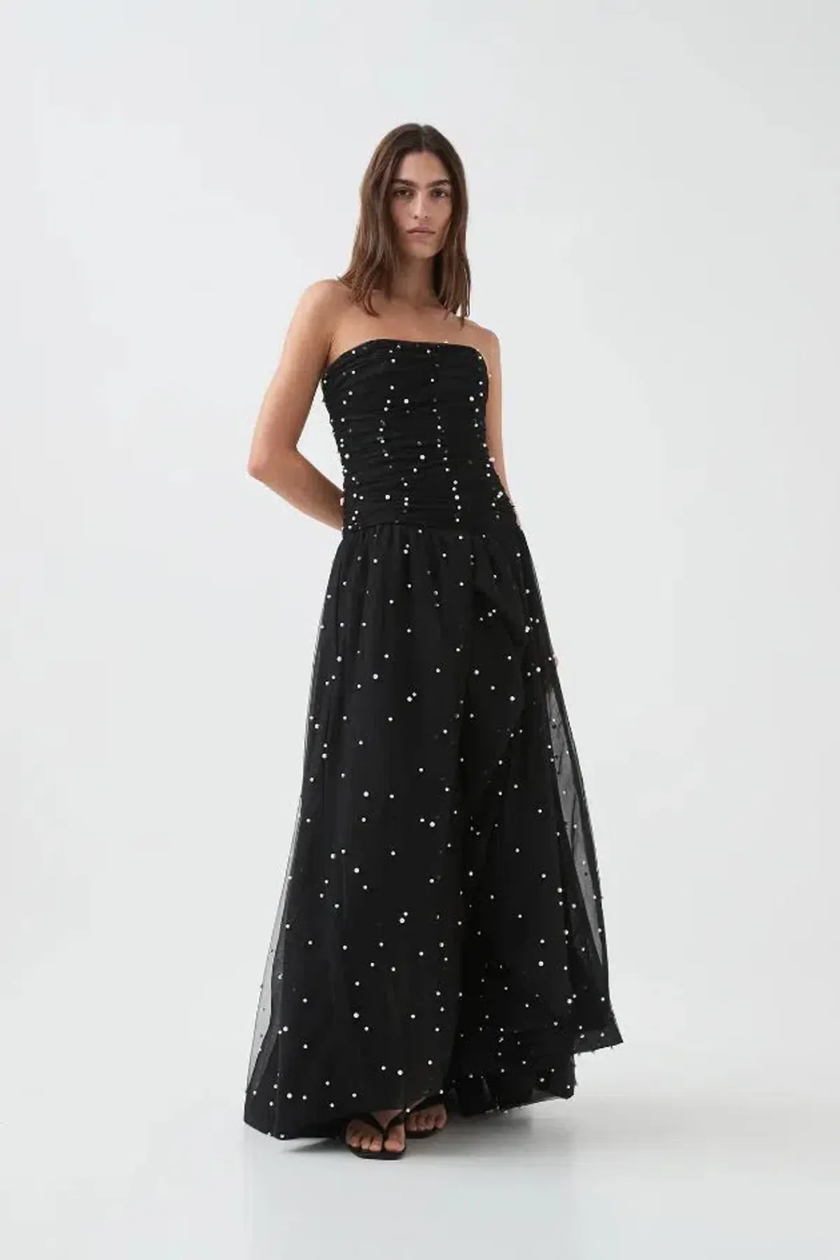 π€π€ NEW AJE Juniper Gown β Black & White β Size 8 strapless beaded formal maxi dress π€π€ - Image 8