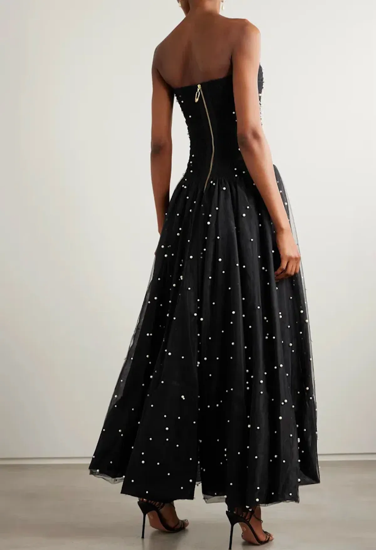 π€π€ NEW AJE Juniper Gown β Black & White β Size 8 strapless beaded formal maxi dress π€π€ - Image 4