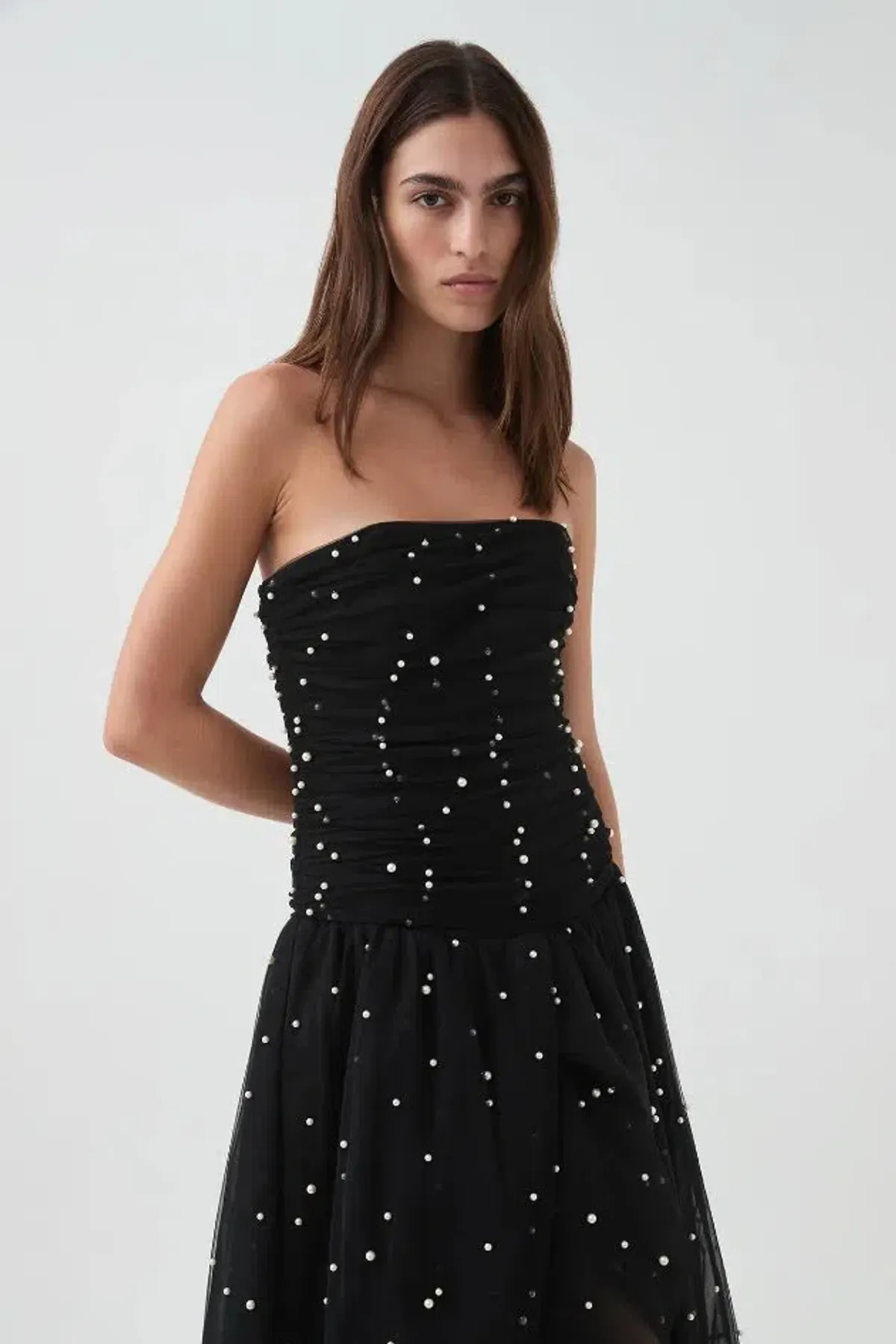 π€π€ NEW AJE Juniper Gown β Black & White β Size 8 strapless beaded formal maxi dress π€π€ - Image 7