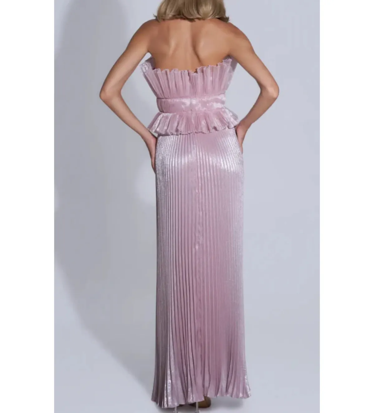 L'idee Masquerade Gown Dusty Shimmer Pink Size 8 - Image 3
