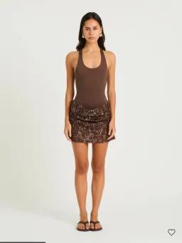 Benni Ariel mini dress Cocoa for rent on The Volte - image 1