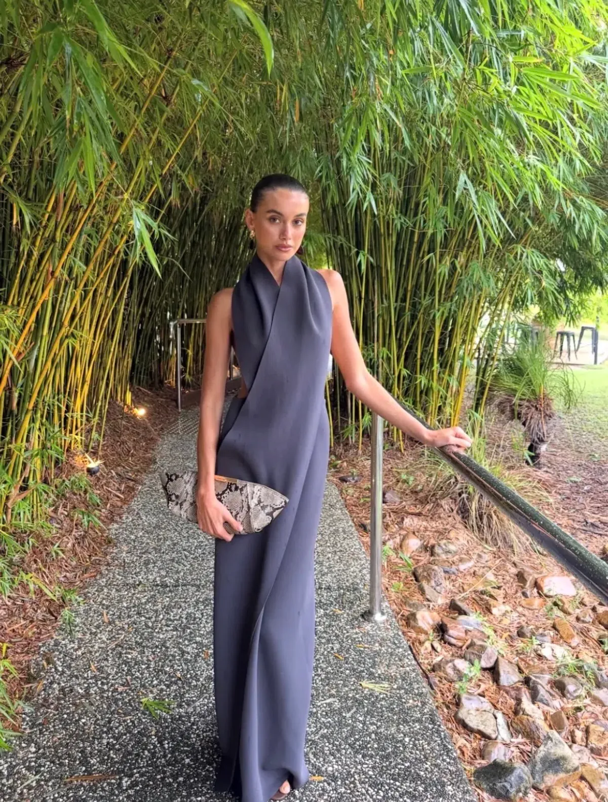 Tojha Dova Dress in Steele XS for rent on The Volte - main image