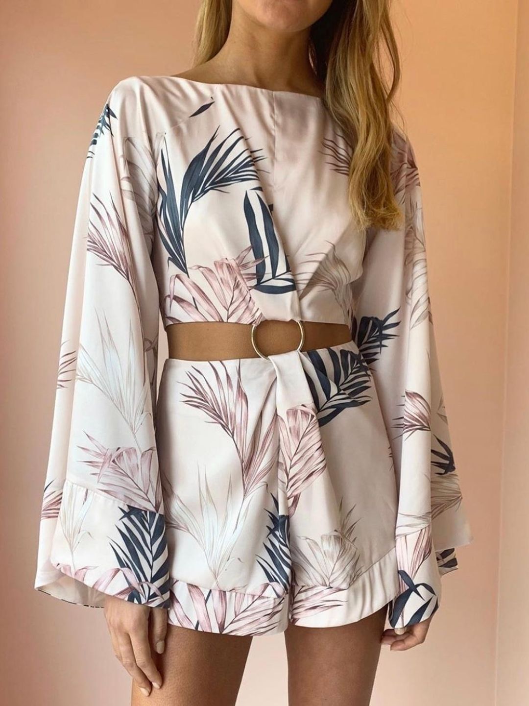 Significant Other Nowhere Romper in Palm Blush Size AU 6 for rent on The Volte - main image