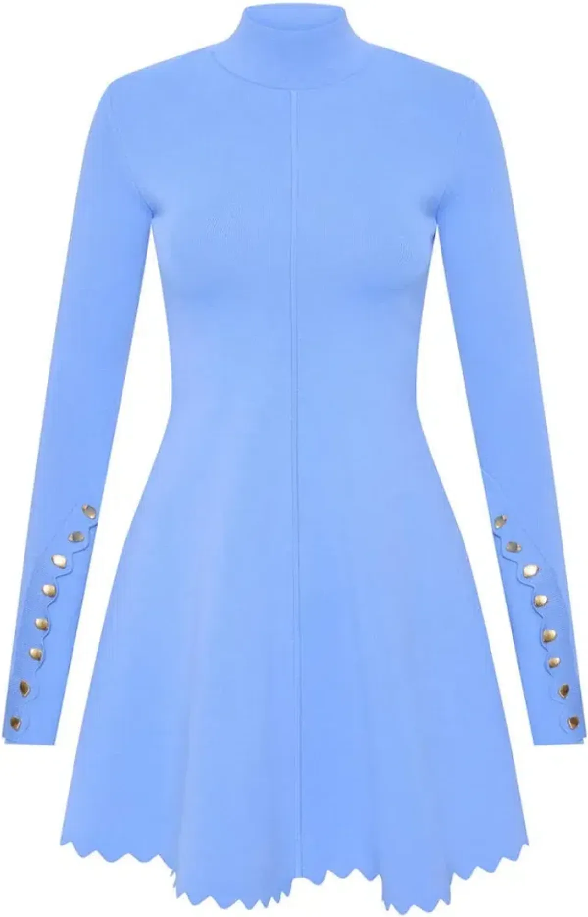 Aje Harmony Knit Mini Dress Mist Blue - Size XXS - Image 8
