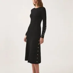 Aje Lia Midi Dress Black - Size XS for rent on The Volte - image 2