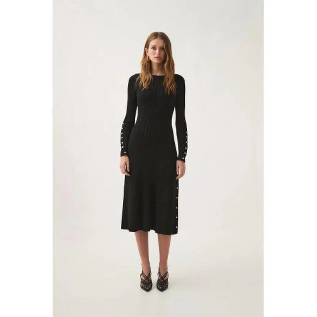 Aje Lia Midi Dress Black - Size XS for rent on The Volte - main image