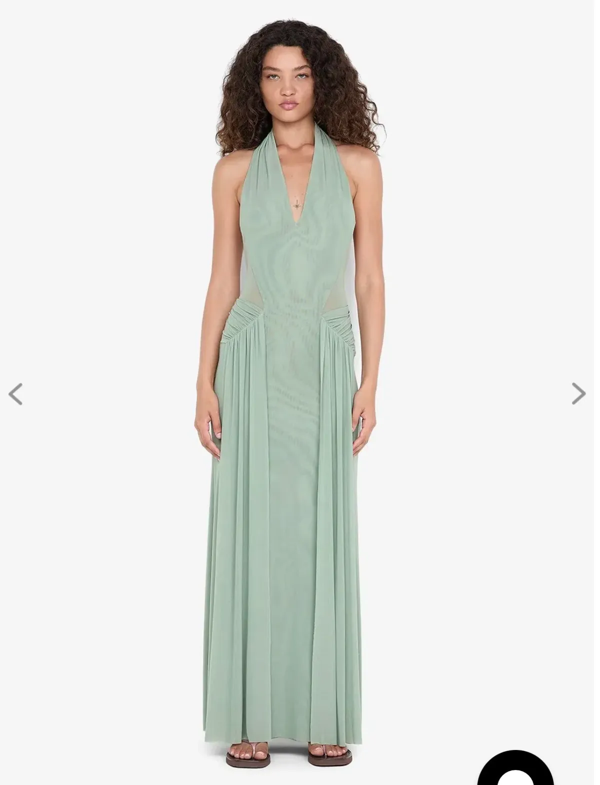 Bec & Bridge, Juniper Halter Maxi Dress, Pistachio, Size X-Small for rent on The Volte - main image