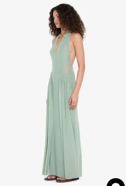 Bec & Bridge, Juniper Halter Maxi Dress, Pistachio, Size X-Small for rent on The Volte - image 3
