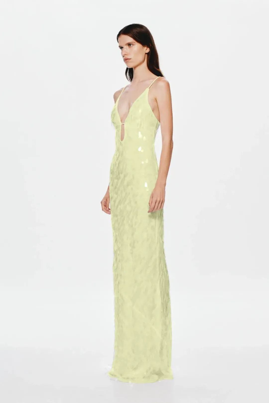 Misha Sapphire yellow gown size S for rent on The Volte - main image