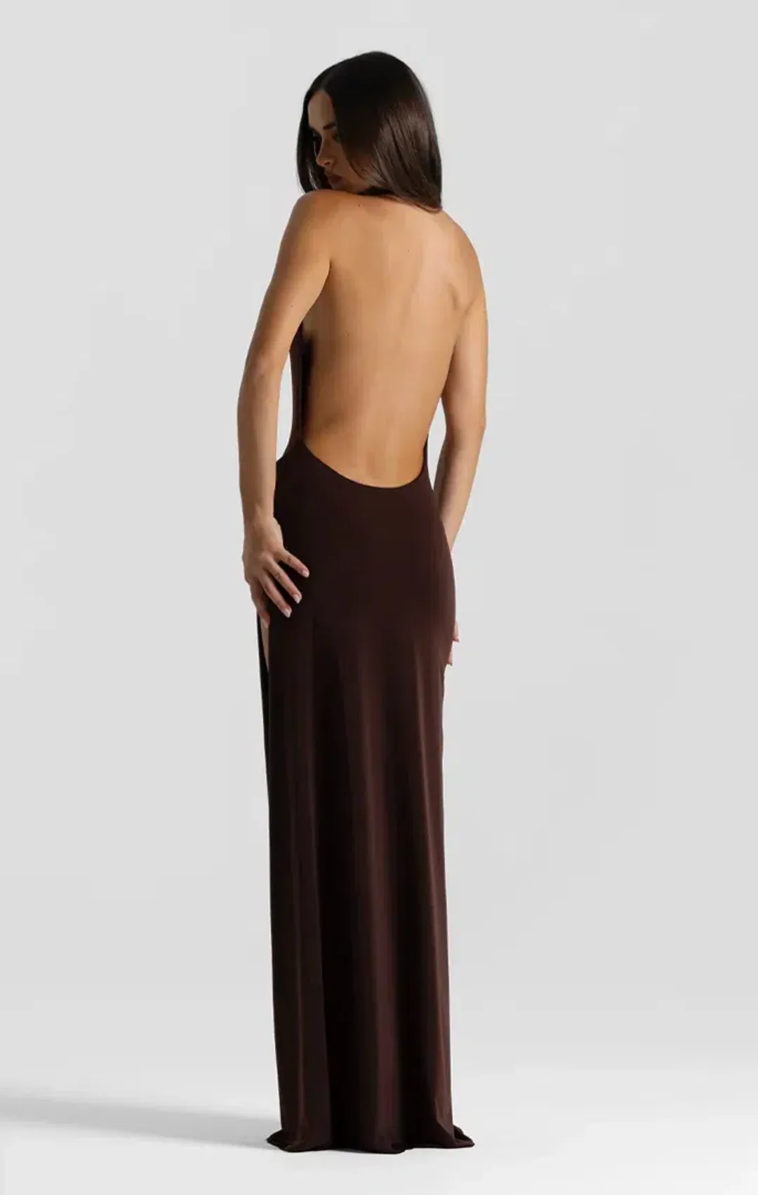 Natalie Rolt Winona Gown Espresso Size 0/AU 6 for rent on The Volte - main image