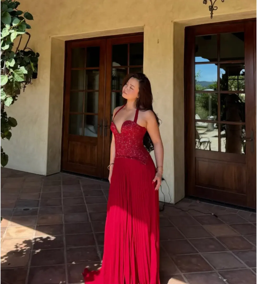 Fenity Gaia Maxi Dress Red Size 6 for rent on The Volte - main image