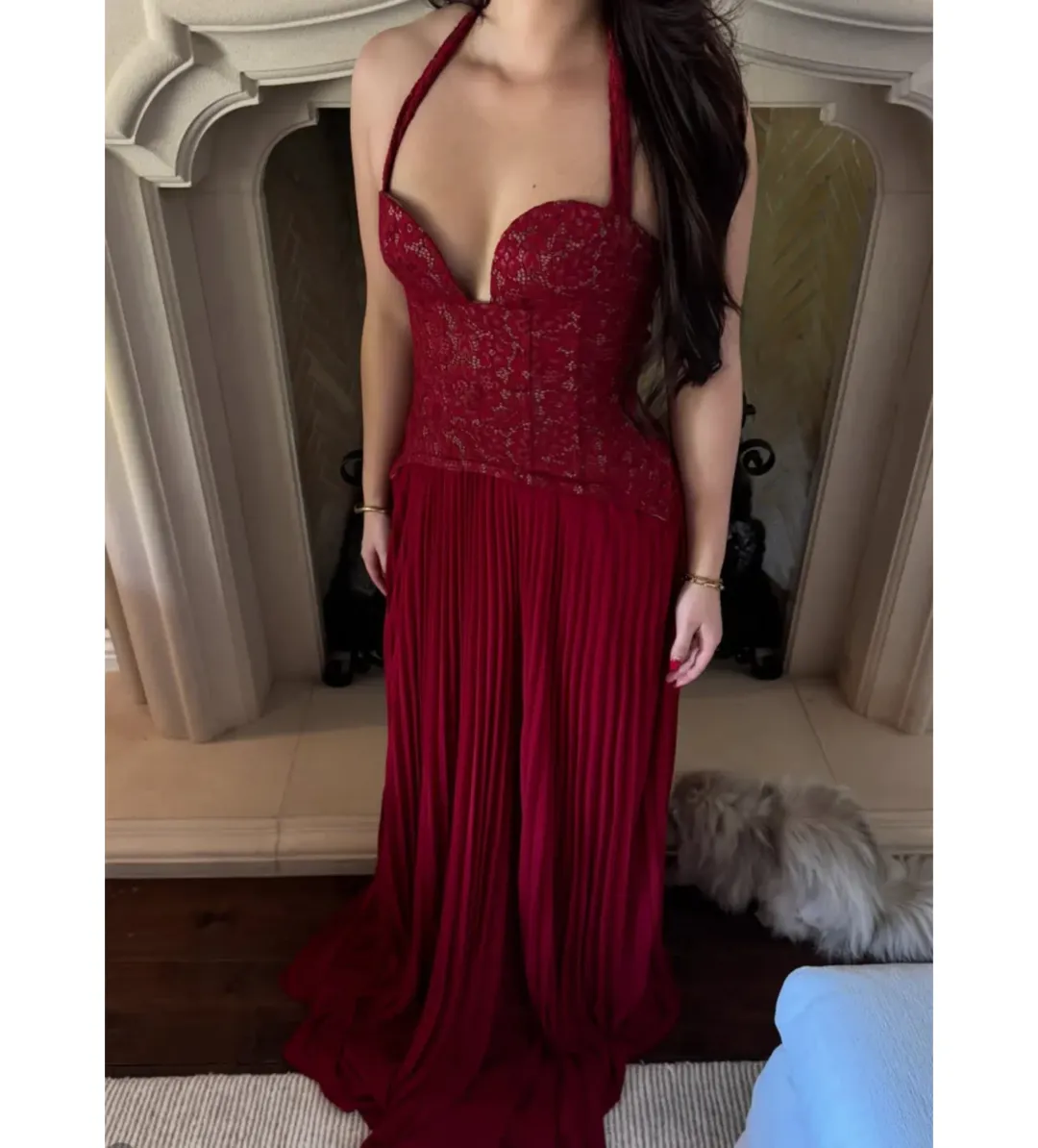 Fenity Gaia Maxi Dress Red Size 8 for rent on The Volte - main image
