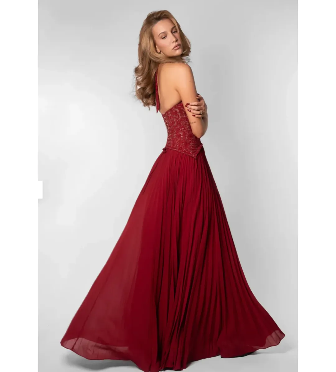 Fenity Gaia Maxi Dress Red Size 8 for rent on The Volte - main image